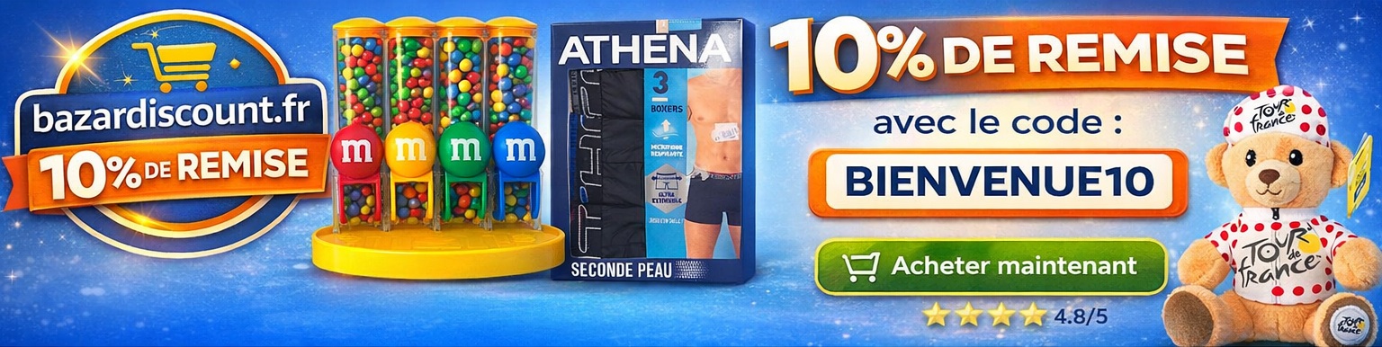 10% de remise avec le code BIENVENUE10