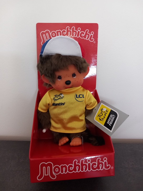 Peluche Monchhichi avec Tee-shirt Tour de France LCL 20cm