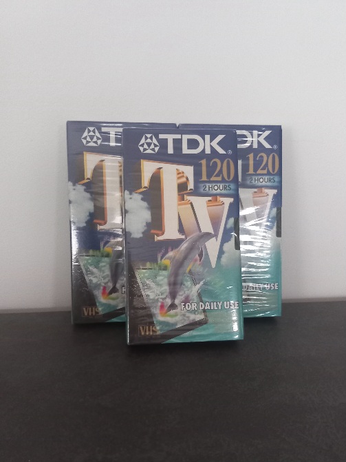 Lot de 3 K7 cassettes vidéos VHS TDK 120mn