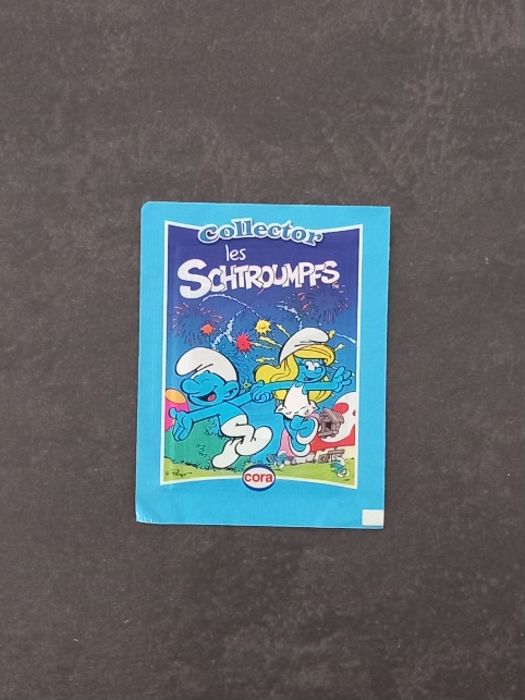 Pochette de 4 cartes stickers Collector les Schtroumpfs de Cora