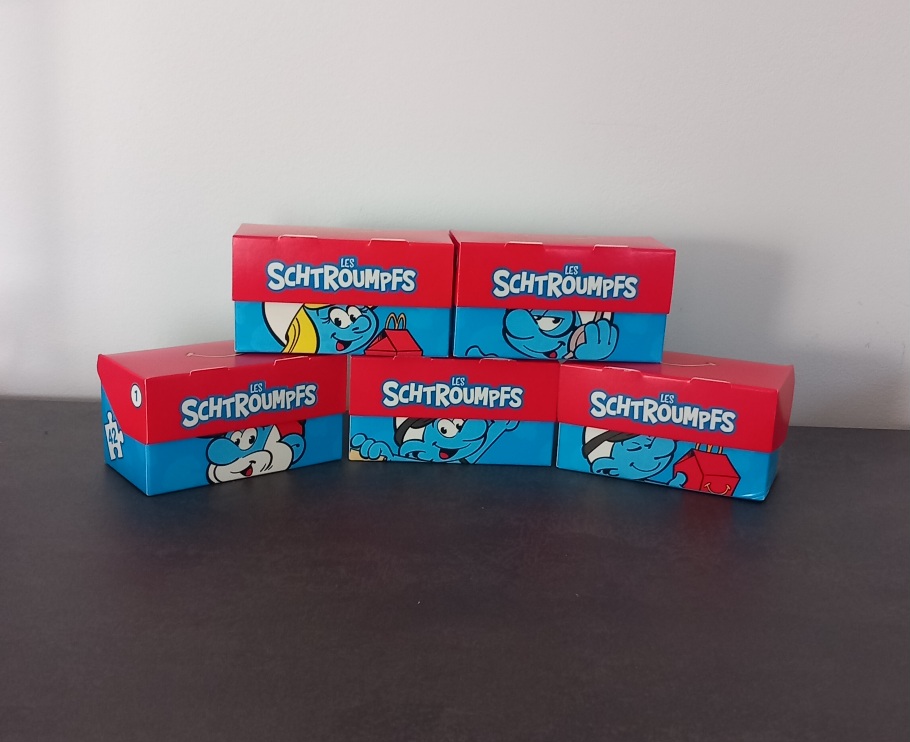 Lot de 5 Puzzles Schtroumpf Mcdonald's Happy Meal 2026